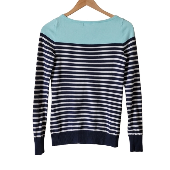 Lilly Pulitzer Maria Boatneck Sweater Blue Striped Small S - Picture 3 of 8